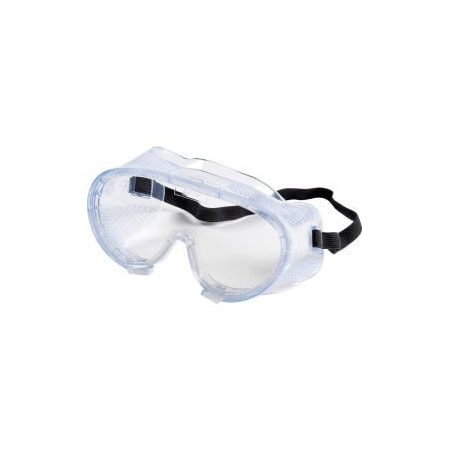 Erb Safety ERB 153; 15143 Perforated Impact Resistant Goggles - Anti-Fog, Clear Lens, Black Straps 15143